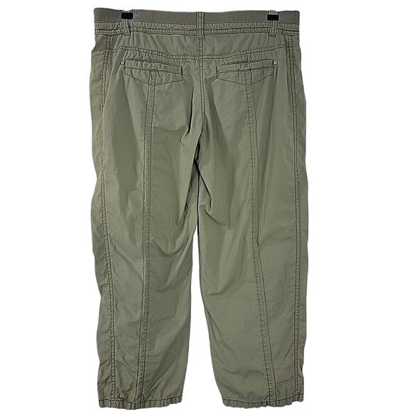 Chico’s Women’s Capris Size 00 (≈ US 2) Green Elastic Waist Cropped Pants - Picture 5 of 7
